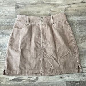 Hollister| Tan Corduroy Skirt| Size 7